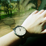 ARIES GOLD URBAN SANTOS G 1022 BK-BEI BROWN LEATHER STRAP MEN'S WATCH - H2 Hub Watches