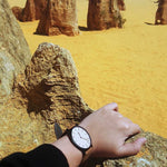 ARIES GOLD URBAN SANTOS G 1022 BK-BEI BROWN LEATHER STRAP MEN'S WATCH - H2 Hub Watches