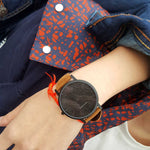 ARIES GOLD URBAN SANTOS BLACK STAINLESS STEEL G 1022 BK-BKME BROWN LEATHER STRAP WOMEN'S WATCH - H2 Hub Watches
