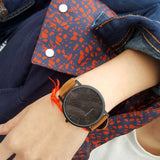 ARIES GOLD URBAN SANTOS BLACK STAINLESS STEEL G 1022 BK-BKME BROWN LEATHER STRAP WOMEN'S WATCH - H2 Hub Watches