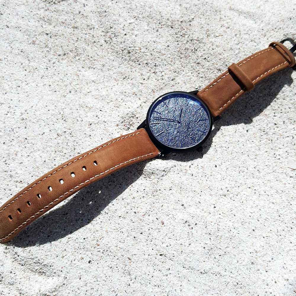 ARIES GOLD URBAN SANTOS BLACK STAINLESS STEEL G 1022 BK-BKME BROWN LEATHER STRAP WOMEN'S WATCH - H2 Hub Watches