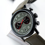 ARIES GOLD URBAN JOURNEY G 1025 BK-GY GREY LEATHER STRAP MEN'S WATCH - H2 Hub Watches