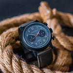 ARIES GOLD URBAN JOURNEY G 1025 BK-GY GREY LEATHER STRAP MEN'S WATCH - H2 Hub Watches