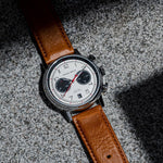ARIES GOLD URBAN JOURNEY SILVER STAINLESS STEEL G 1025 S-W BROWN LEATHER STRAP MEN'S WATCH - H2 Hub Watches