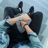 ARIES GOLD URBAN ETERNAL SILVER STAINLESS STEEL G 1027 S-BU MEN'S WATCH - H2 Hub Watches