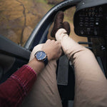 ARIES GOLD URBAN ETERNAL ROSE GOLD STAINLESS STEEL G 103 RG-BU BLUE LEATHER STRAP MEN'S WATCH - H2 Hub Watches