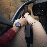 ARIES GOLD URBAN ETERNAL ROSE GOLD STAINLESS STEEL G 103 RG-BU BLUE LEATHER STRAP MEN'S WATCH - H2 Hub Watches