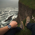 ARIES GOLD URBAN ETERNAL ROSE GOLD STAINLESS STEEL G 103 RG-BU BLUE LEATHER STRAP MEN'S WATCH - H2 Hub Watches