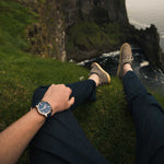 ARIES GOLD URBAN ETERNAL ROSE GOLD STAINLESS STEEL G 103 RG-BU BLUE LEATHER STRAP MEN'S WATCH - H2 Hub Watches