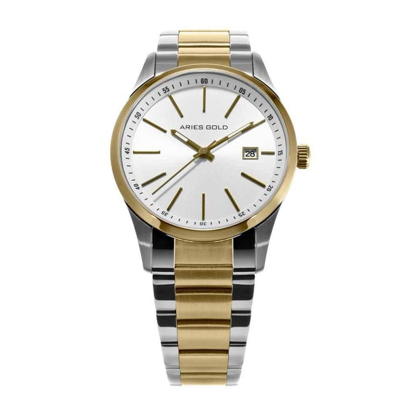 ARIES GOLD URBAN CLASSIC TWO TONE GOLD STAINLESS STEEL G 120B 2TG-SD MEN'S WATCH