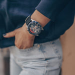 ARIES GOLD CHRONOGRAPH JOLTER SILVER STAINLESS STEEL G 7008 S-BU-L WOMEN'S WATCH - H2 Hub Watches