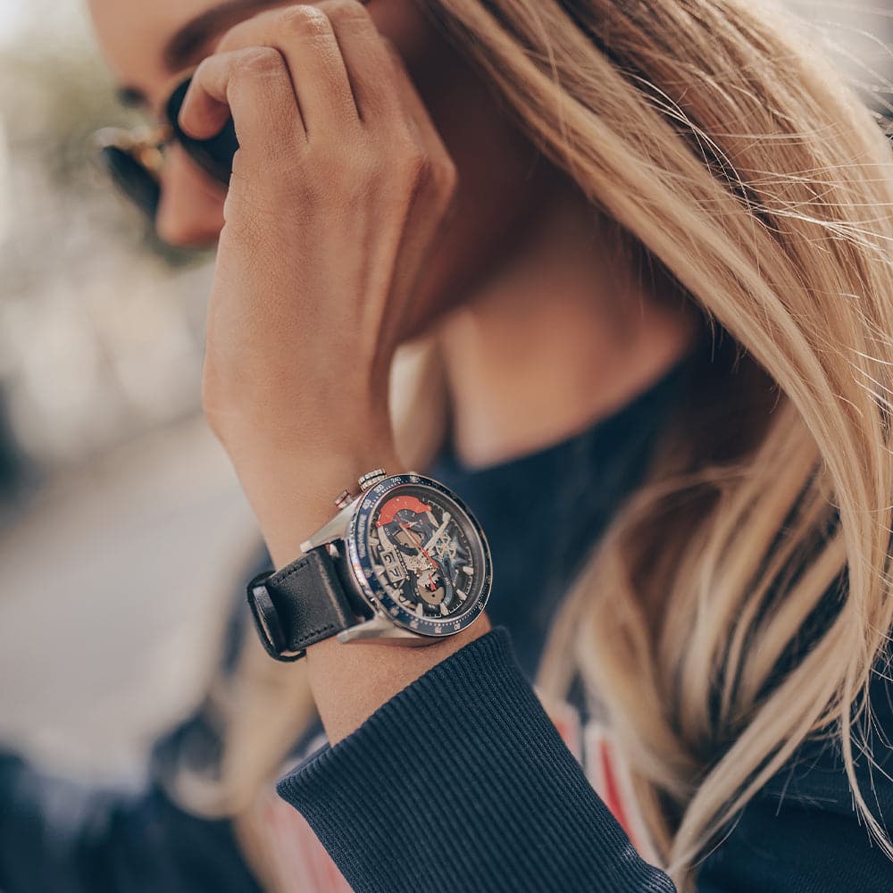 ARIES GOLD CHRONOGRAPH JOLTER SILVER STAINLESS STEEL G 7008 S-BU-L WOMEN'S WATCH - H2 Hub Watches
