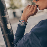 ARIES GOLD CHRONOGRAPH JOLTER SILVER STAINLESS STEEL G 7008 S-BU-L WOMEN'S WATCH - H2 Hub Watches