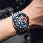 ARIES GOLD CHRONOGRAPH JOLTER SILVER STAINLESS STEEL G 7008 S-BU MEN'S WATCH - H2 Hub Watches