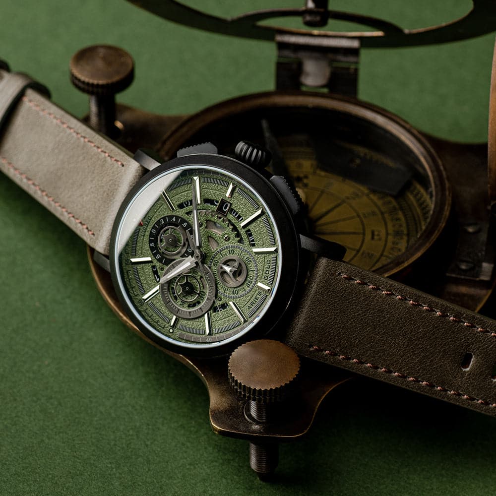ARIES GOLD HAWK G 7018 BK-GN MEN'S WATCH - H2 Hub Watches
