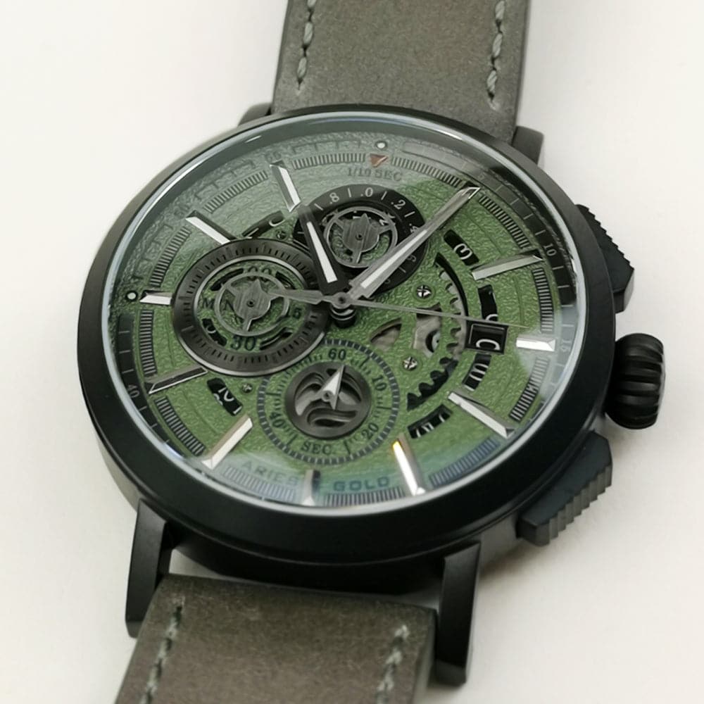 ARIES GOLD HAWK G 7018 BK-GN MEN'S WATCH - H2 Hub Watches