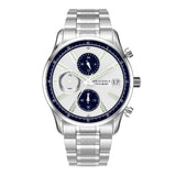 Aries Gold Champion 7020 G 7020 S-SBU Men Silver Dial Chronograph VR33 42mm Silver Stainless Steel Strap