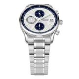 Aries Gold Champion 7020 G 7020 S-SBU Men Silver Dial Chronograph VR33 42mm Silver Stainless Steel Strap