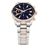 Aries Gold Champion 7020 G 7020 SRG-BURG Men Blue Dial Chronograph VR33 42mm Silver Stainless Steel Strap