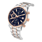 Aries Gold Champion 7020 G 7020 SRG-BURG Men Blue Dial Chronograph VR33 42mm Silver Stainless Steel Strap