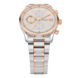 Aries Gold Champion 7020 G 7020 SRG-SRG Men Silver Dial Chronograph VR33 42mm Silver Stainless Steel Strap