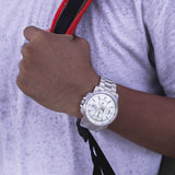 ARIES GOLD INSPIRE CONTENDER SILVER STAINLESS STEEL G 7301 S-SILVER MEN'S WATCH - H2 Hub Watches