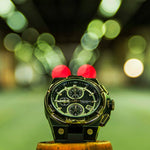 ARIES GOLD KING TWO-TONE STAINLESS STEEL G 7311 BKRG-BKRG HI-TECH BLACK SYNTHETIC STRAP MEN'S WATCH - H2 Hub Watches
