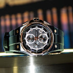 ARIES GOLD KING TWO-TONE STAINLESS STEEL G 7311 BKRG-BKRG HI-TECH BLACK SYNTHETIC STRAP MEN'S WATCH - H2 Hub Watches