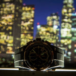 ARIES GOLD KING TWO-TONE STAINLESS STEEL G 7311 BKRG-BKRG HI-TECH BLACK SYNTHETIC STRAP MEN'S WATCH - H2 Hub Watches