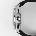 ARIES GOLD KING SILVER STAINLESS STEEL G 7311 S-BKS HI-TECH BLACK SYNTHETIC STRAP MEN'S WATCH - H2 Hub Watches