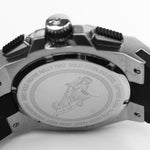 ARIES GOLD MONARCH SILVER STAINLESS STEEL G 7312 S-BKCY HI-TECH BLACK SYNTHETIC STRAP MEN'S WATCH - H2 Hub Watches