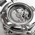 ARIES GOLD AUTOMATIC INFINUM FORZA SILVER STAINLESS STEEL G 9001 S-BU MEN'S WATCH - H2 Hub Watches