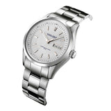 ARIES GOLD AUTOMATIC INFINUM PRESIDENT SILVER STAINLESS STEEL G 9004 S-W MEN'S WATCH - H2 Hub Watches