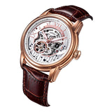 ARIES GOLD AUTOMATIC INFINUM EL TORO ROSE GOLD STAINLESS STEEL G 9005 RG-S BROWN LEATHER STRAP MEN'S WATCH