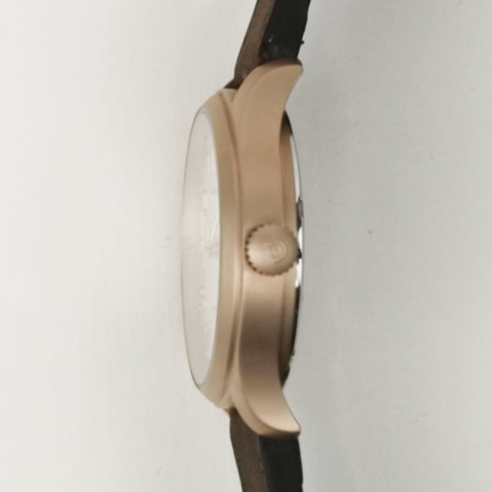 ARIES GOLD AUTOMATIC ESCALATE ROSE GOLD STAINLESS STEEL G 9017 RG-SRG BROWN LEATHER STRAP MEN'S WATCH - H2 Hub Watches