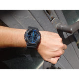 CASIO G-SHOCK GA-100-1A2CR DIGITAL QUARTZ BLACK RESIN MEN'S WATCH