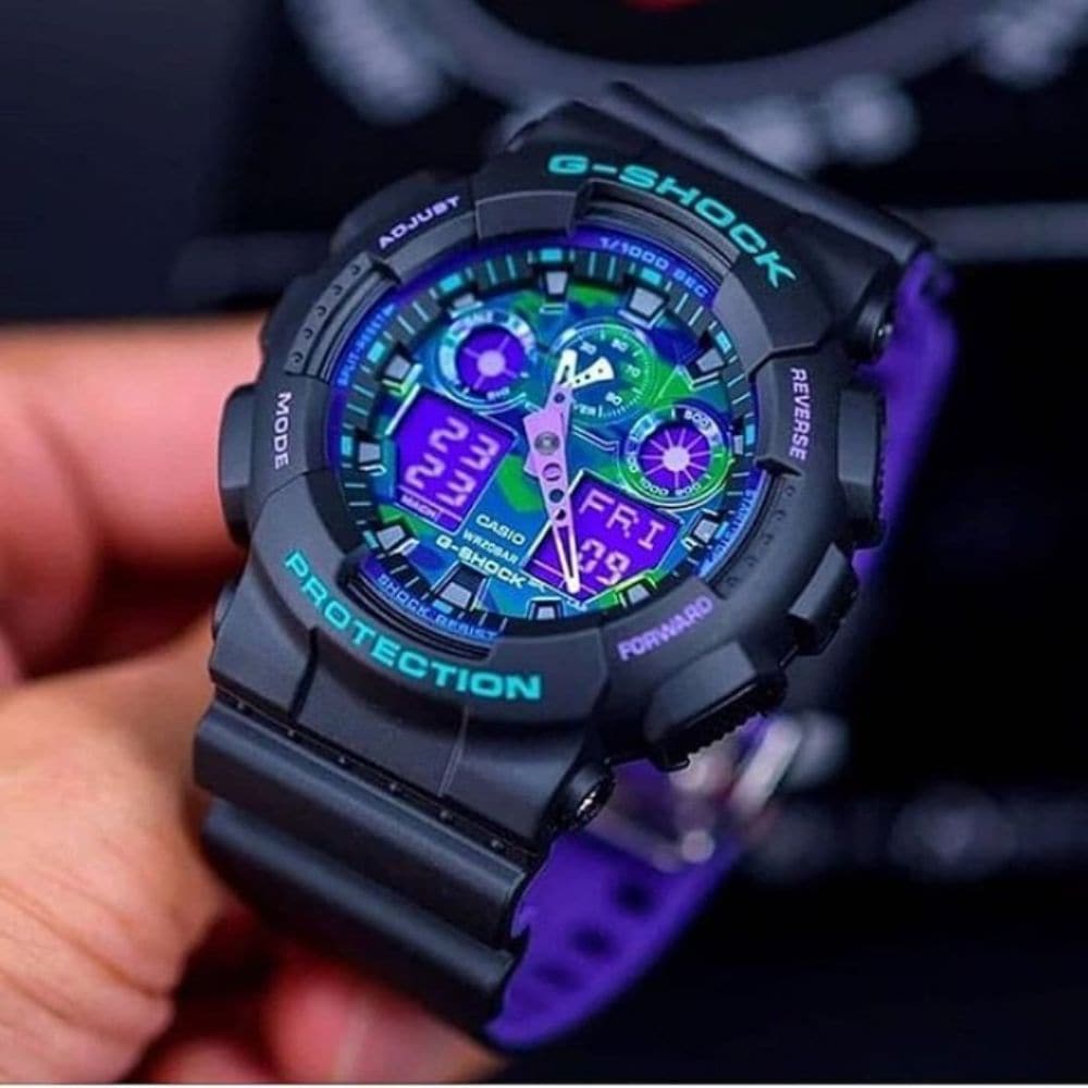 CASIO G SHOCK GA 100BL 1ADR SPORTS MEN S WATCH H2 Hub