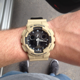 CASIO G-SHOCK GA-100L-8ACR DIGITAL QUARTZ BEIGE RESIN MEN'S WATCH