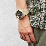CASIO G-SHOCK GA-100L-8ACR DIGITAL QUARTZ BEIGE RESIN MEN'S WATCH
