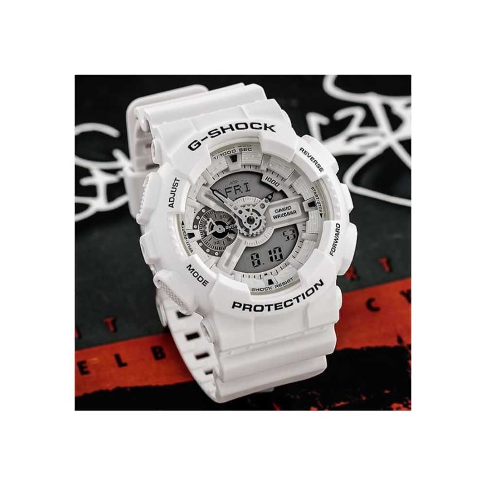 CASIO G-SHOCK GA-110MW-7ADR DIGITAL QUARTZ WHITE RESIN MEN'S WATCH - H2 Hub Watches