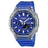 CASIO G-SHOCK GA-2100HC-2ADR BLUE RESIN STRAP MEN'S WATCH