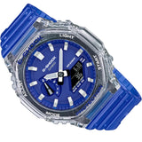 CASIO G-SHOCK GA-2100HC-2ADR BLUE RESIN STRAP MEN'S WATCH