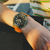 CASIO G-SHOCK GA-2100HC-4ADR-P ORANGE RESIN STRAP MEN'S WATCH