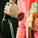 CASIO G-SHOCK GA-2200SKL-4ADR RED RESIN STRAP UNISEX WATCH