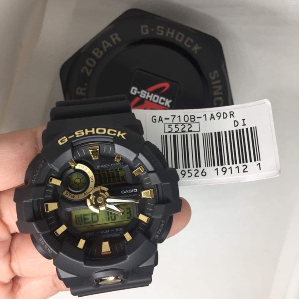 CASIO G-SHOCK GA-710B-1A9DR DIGITAL QUARTZ BLACK RESIN MEN'S WATCH - H2 Hub Watches