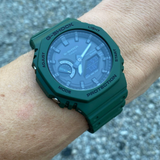 Casio G-Shock Green Resin Strap Men Watch GA-B2100-3ADR-P