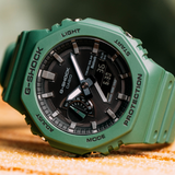 Casio G-Shock Green Resin Strap Men Watch GA-B2100-3ADR-P