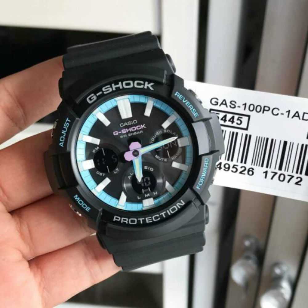 CASIO G-SHOCK GAS-100PC-1ADR DIGITAL QUARTZ BLUE RESIN UNISEX'S WATCH - H2 Hub Watches