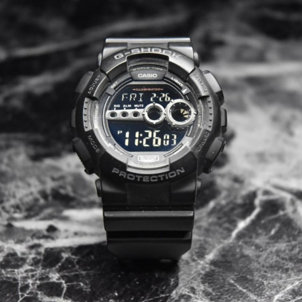 Casio G Shock Digital Quartz Black Resin Men s Watch GD 100 1BDR P