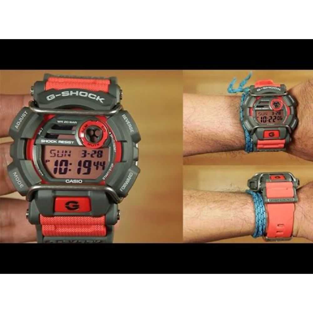 CASIO G-SHOCK GD-400-4DR DIGITAL QUARTZ GREY RED RESIN MEN'S WATCH - H2 Hub Watches